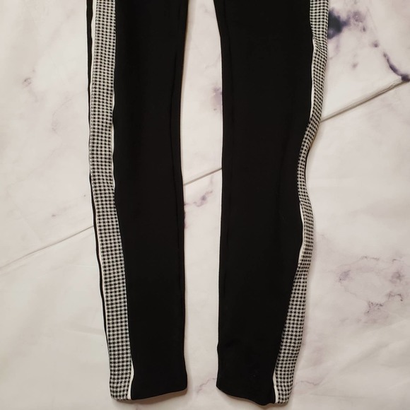 ZARA black with gingham side panel pants XS - Picture 3 of 7